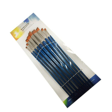 Worison Artist Brush Chisel Different Size Pack of 9 The Stationers